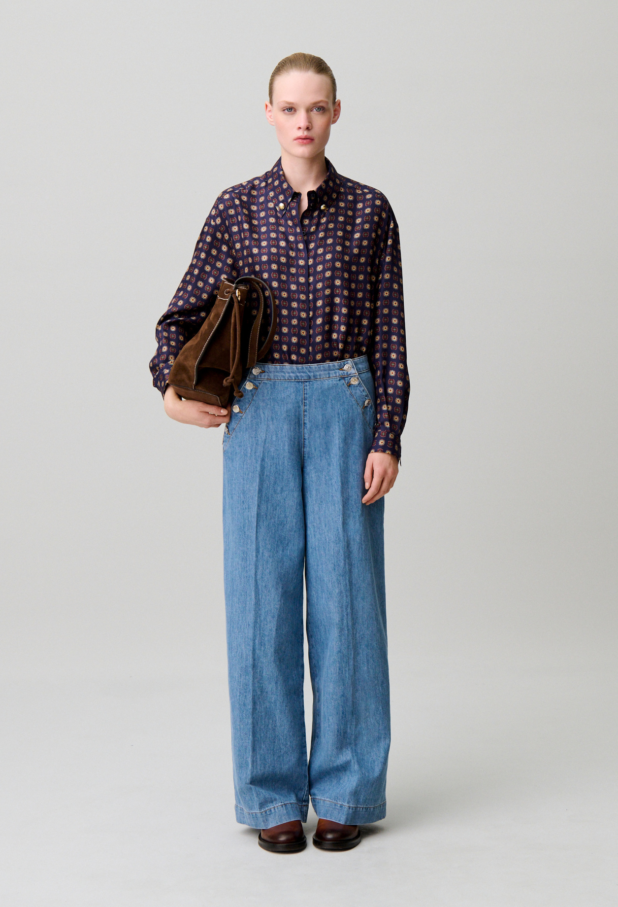 Denim-Jeans mit Latz Damen - Denim Blau clair - Claudie Pierlot