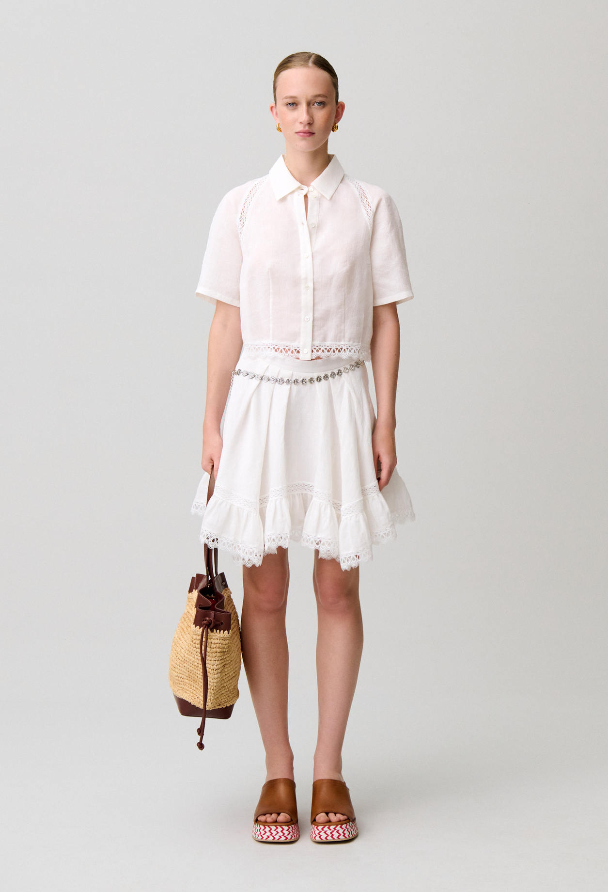 Spitzenhemd Damen - Cremefarbene - Claudie Pierlot
