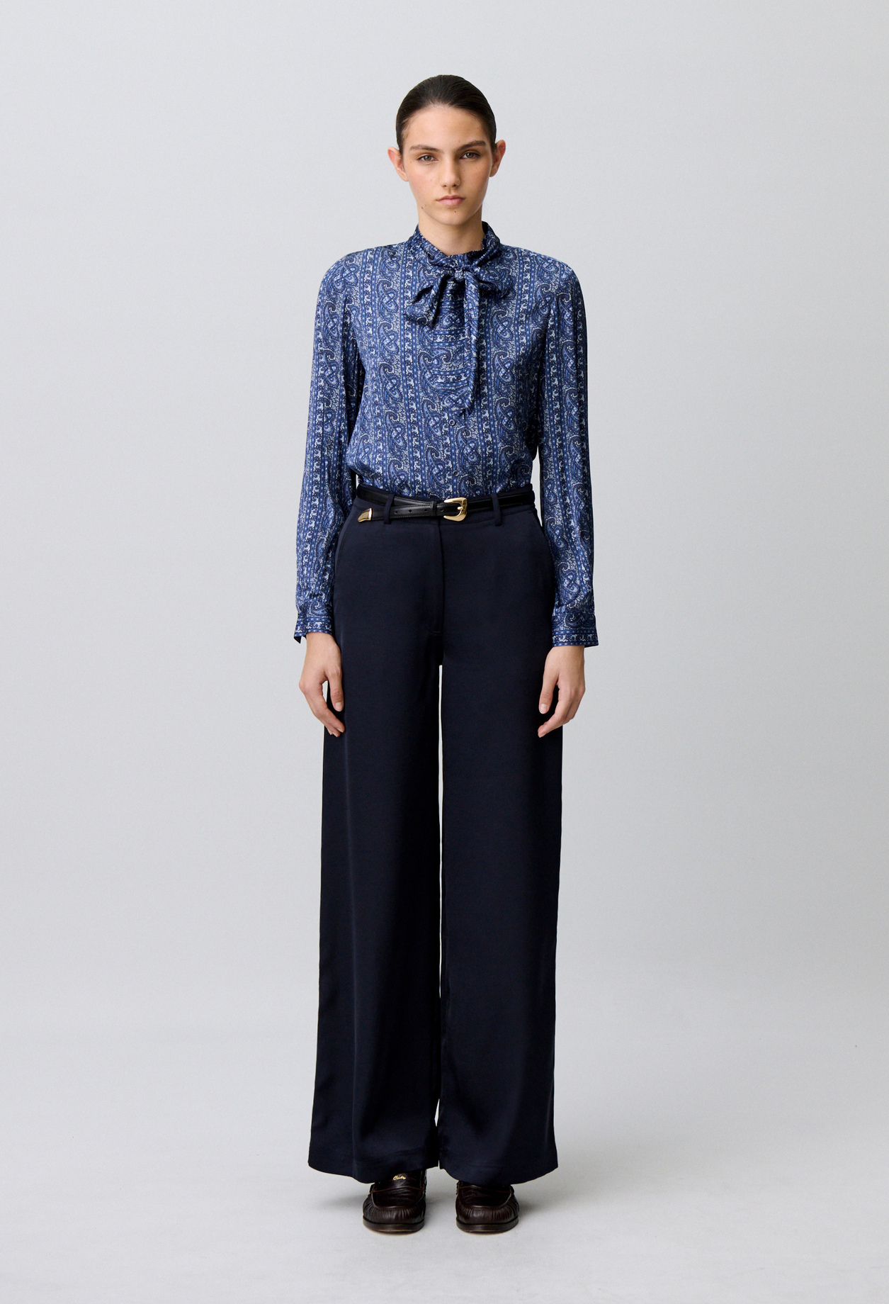 Gerade Satinhose Damen - Marineblaue - Claudie Pierlot