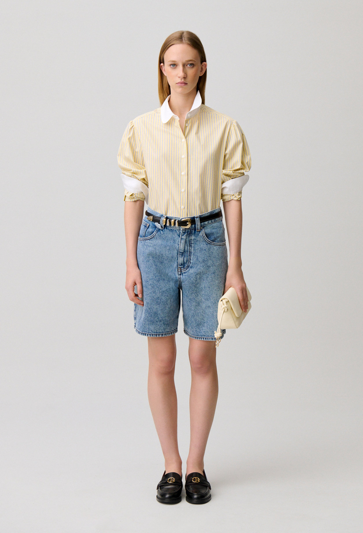 Gestreiftes Hemd Bubikragen Damen - Mehrfarbig - Claudie Pierlot