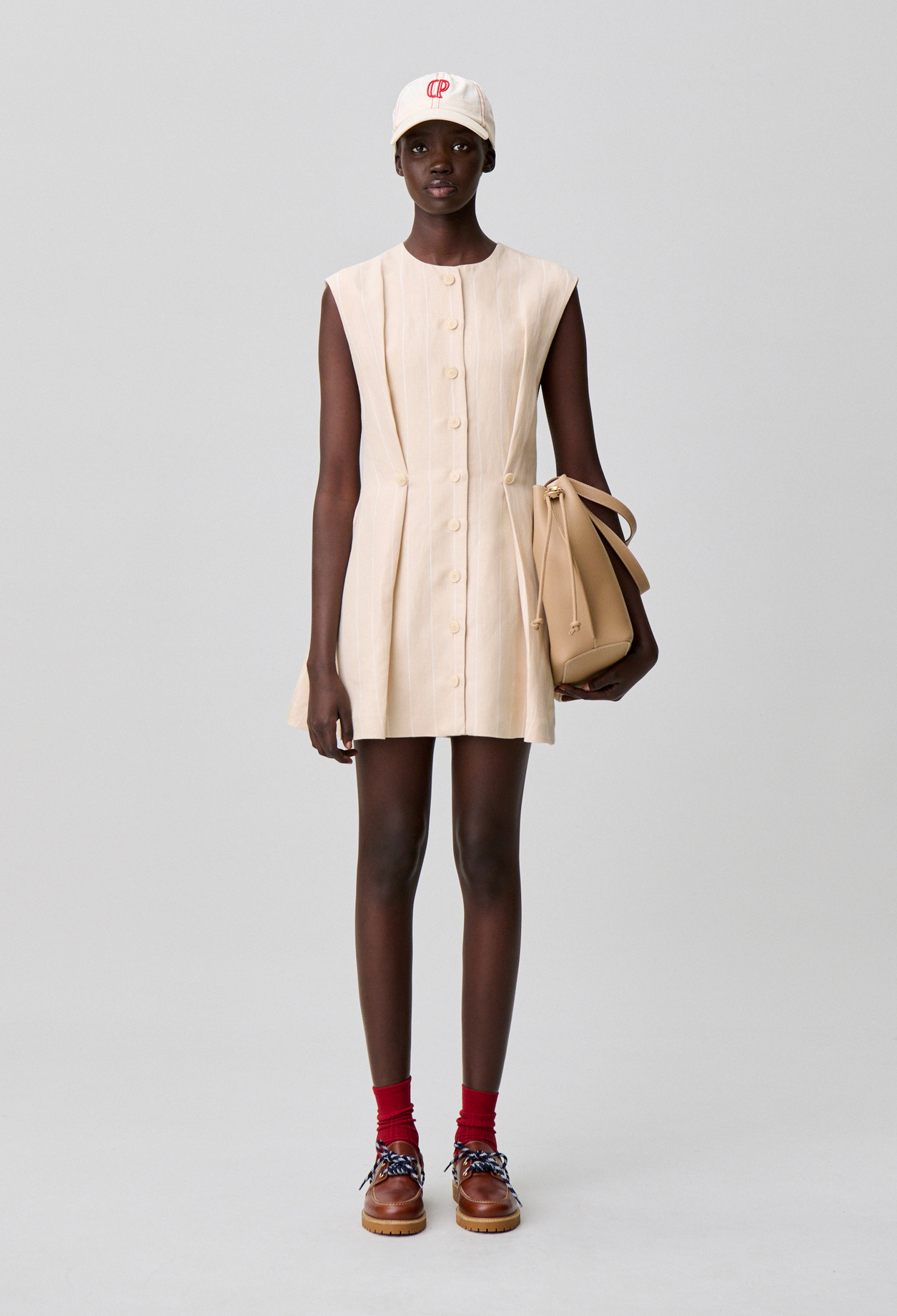 Ärmelloses kurzes Kleid Damen - Sand - Claudie Pierlot