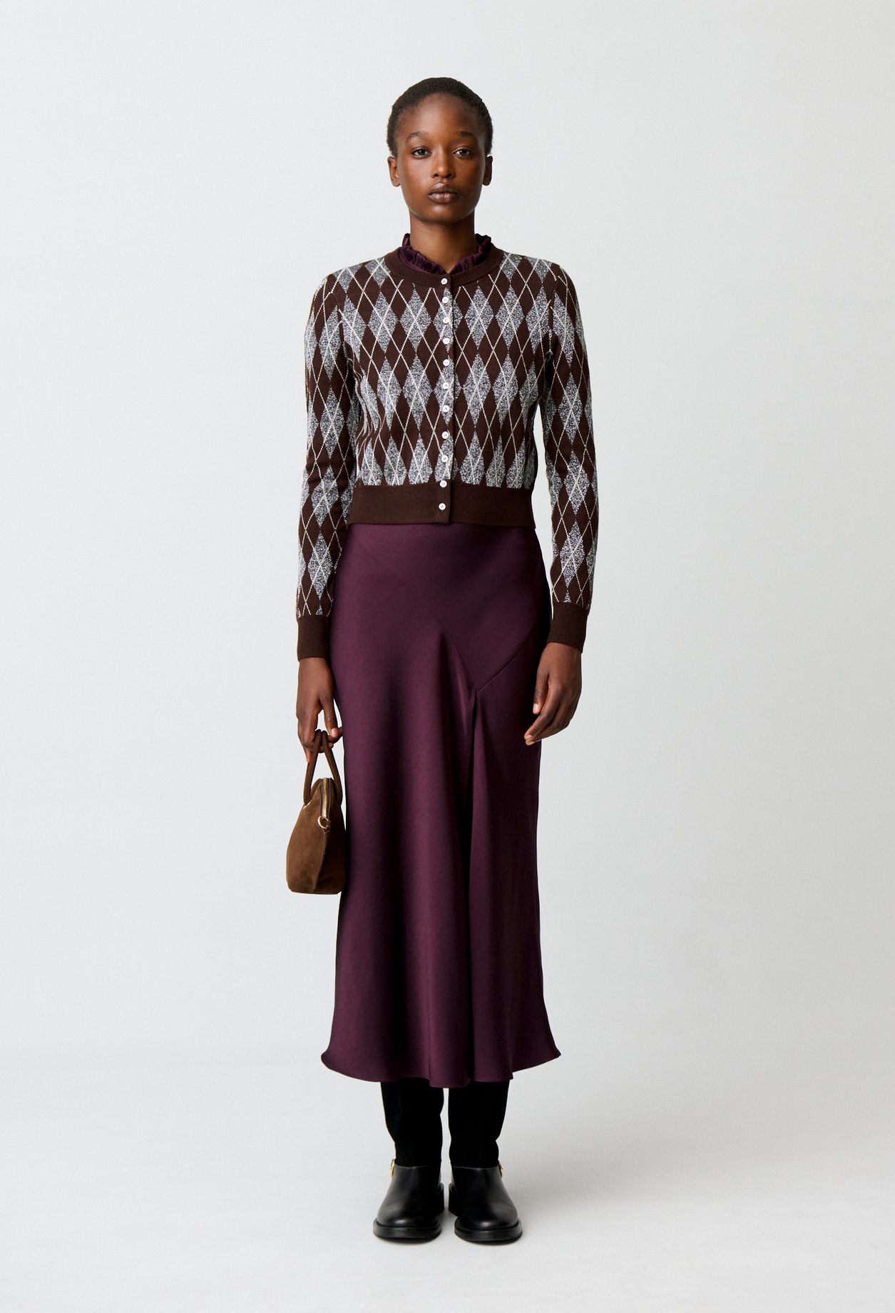 Strickcardigan mit Argyle-Muster Damen - Mehrfarbig - Claudie Pierlot