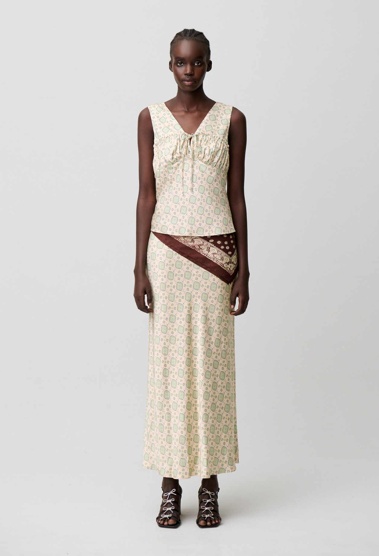 Satin-Top Damen - Heller print - Claudie Pierlot