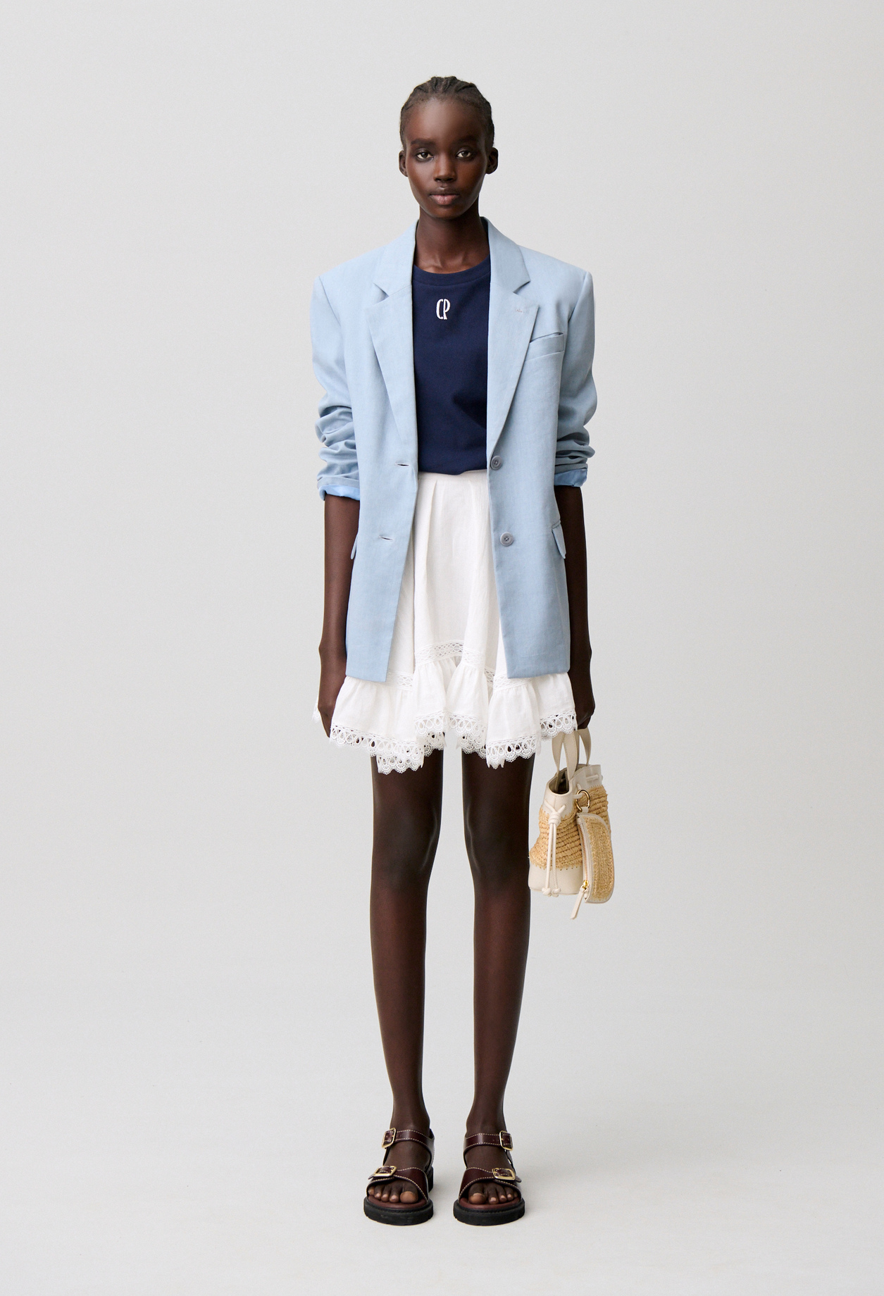 Kurzer Spitzenrock Damen - Cremefarbene - Claudie Pierlot