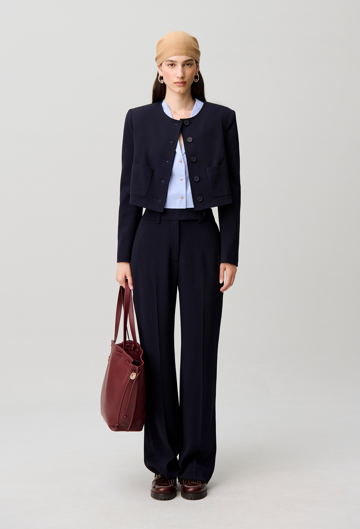 Jacke mit Rundhals Damen - Marineblaue - Claudie Pierlot