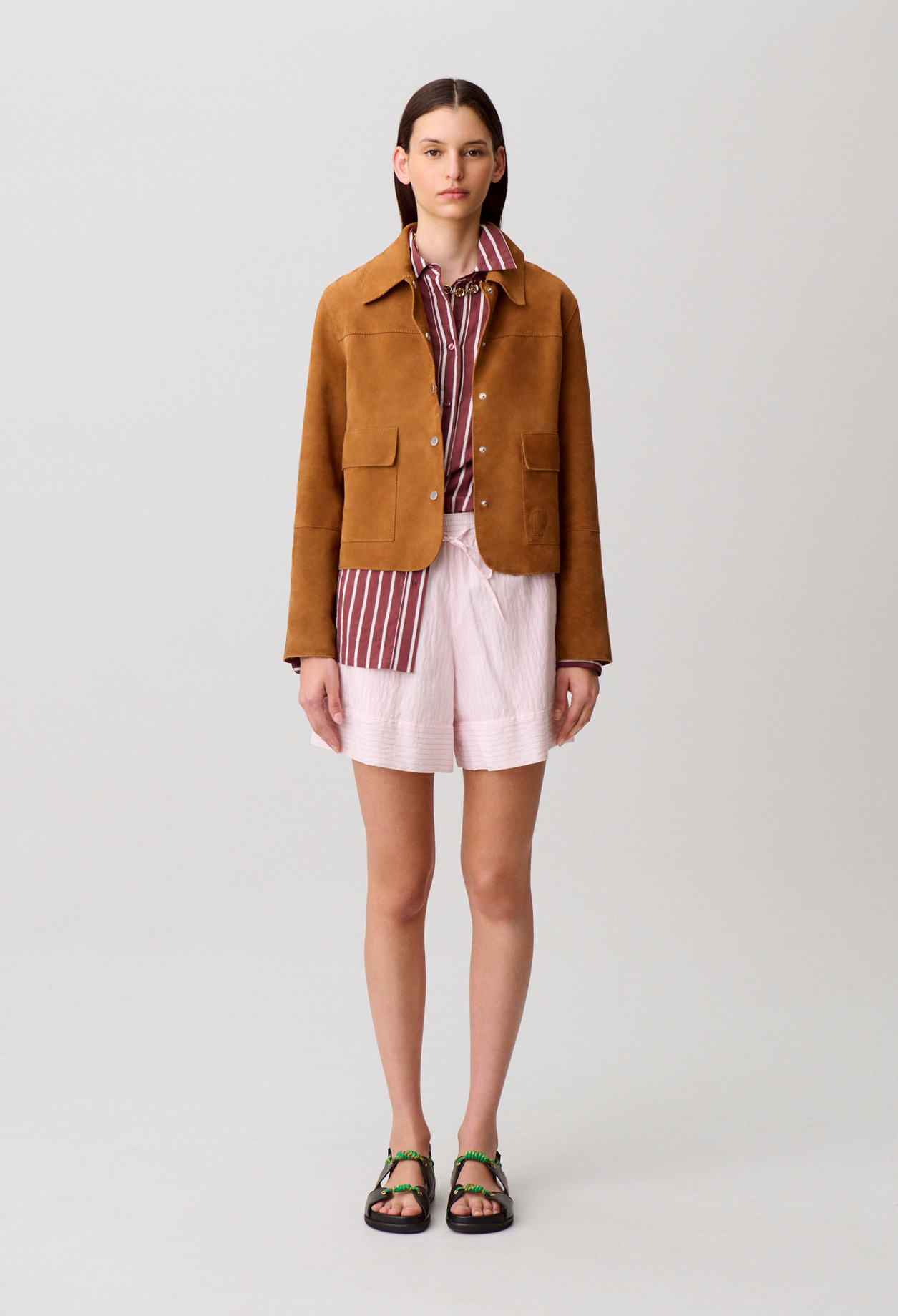 Gestreifte Shorts Damen - Blass-rosa - Claudie Pierlot