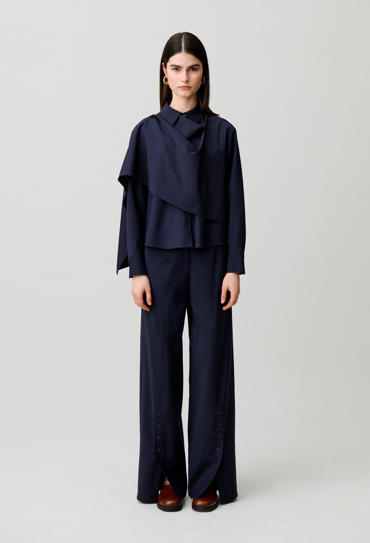 Wollmix-Jacke mit Schalkragen Damen - Marineblaue - Claudie Pierlot