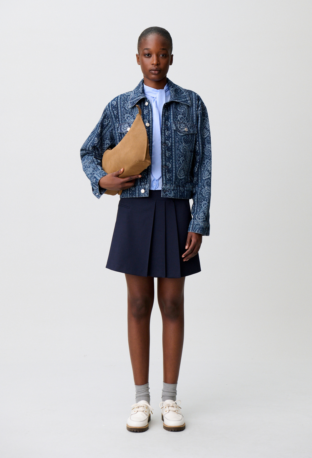 Kurzer Rock aus Wollmischung Damen - Marineblaue - Claudie Pierlot