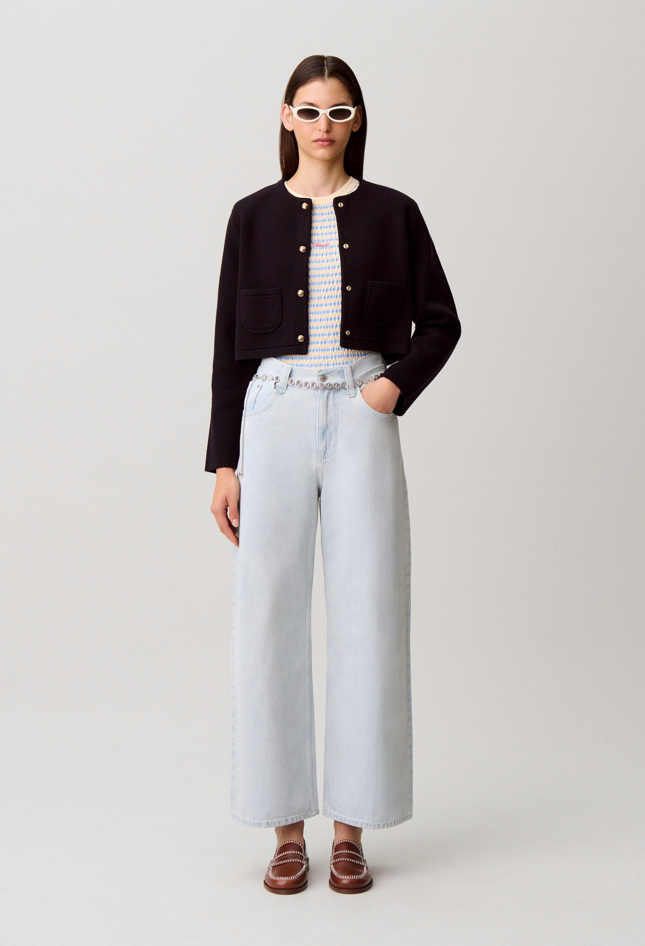 Verwaschene Denim-Jeans Damen - Denim Blau clair - Claudie Pierlot