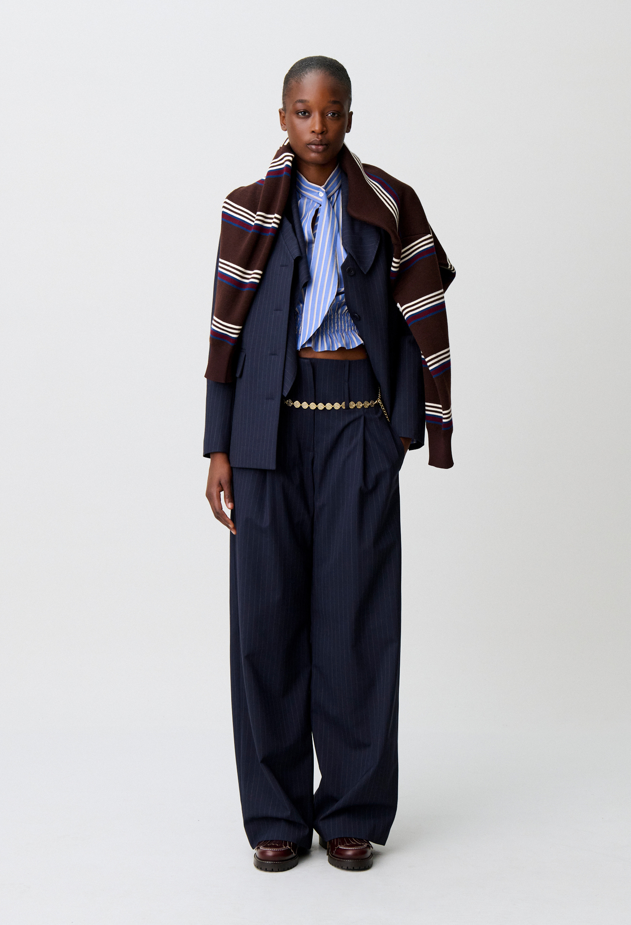 Hose aus Wollmischung Damen - Zweifarbig - Claudie Pierlot
