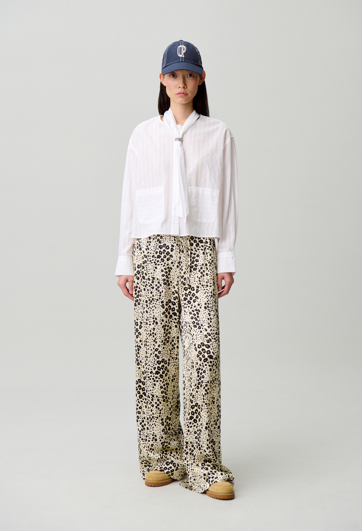 Gestreiftes Baumwollhemd Damen - Weiß - Claudie Pierlot
