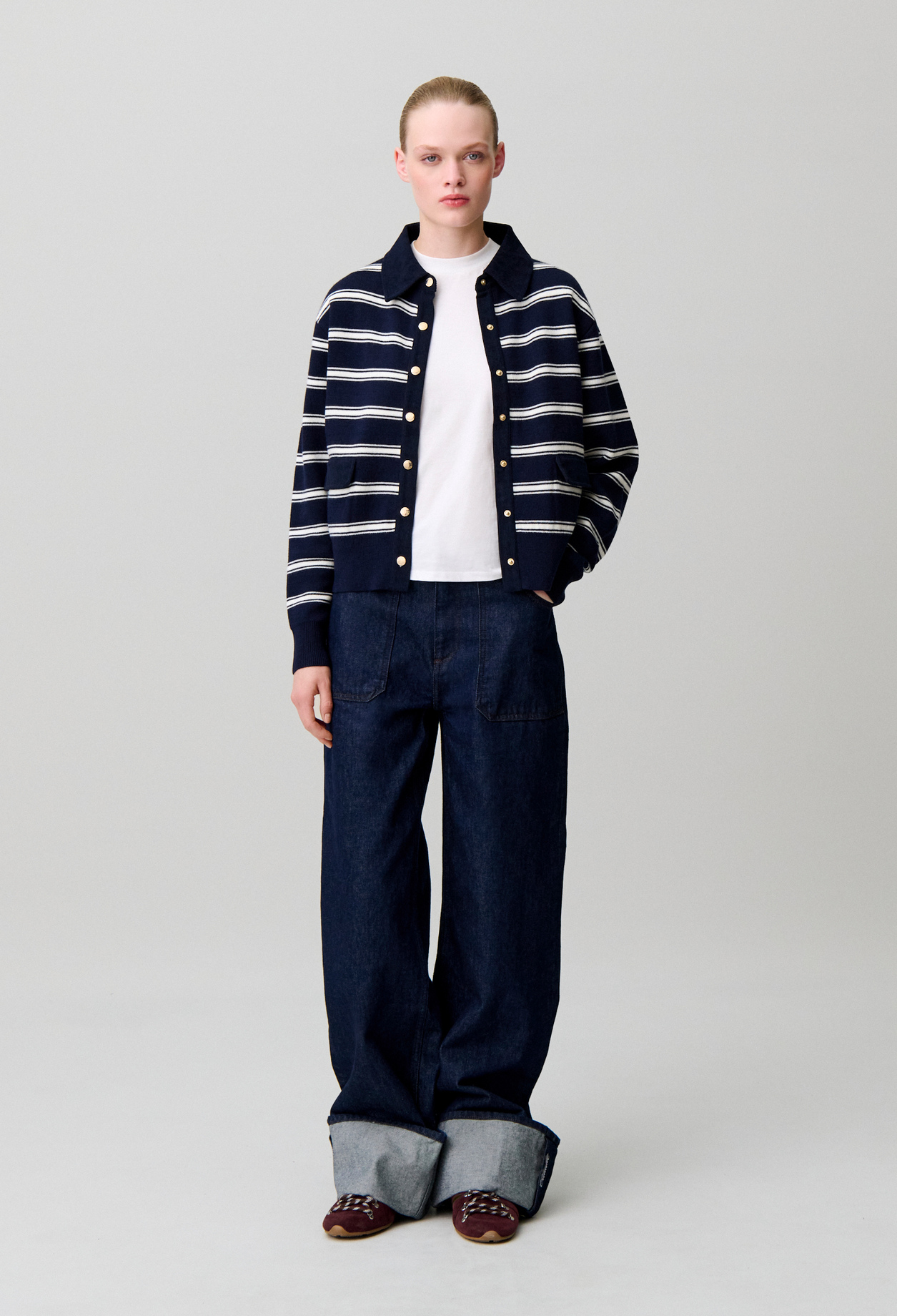 Gestreifter Cardigan Damen - Zweifarbig - Claudie Pierlot