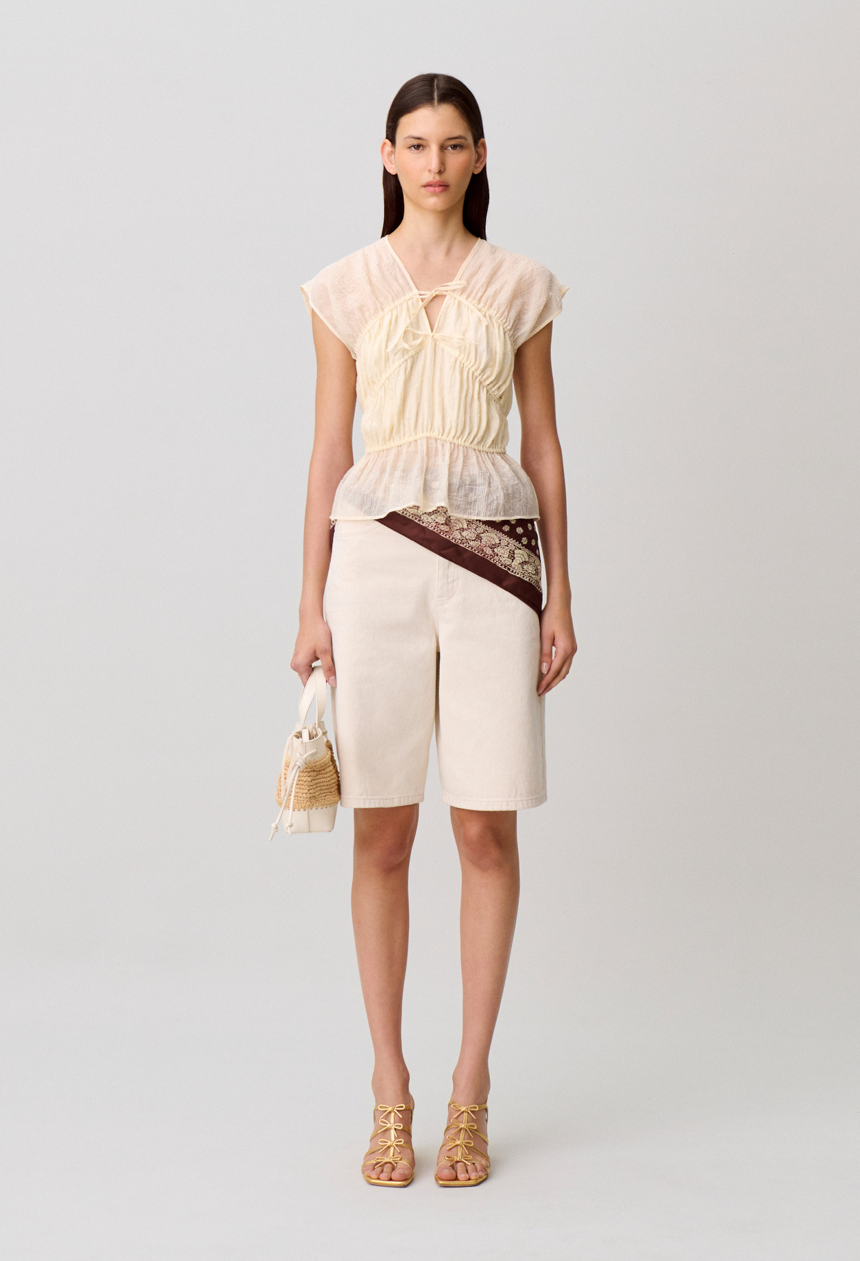 Fließendes Top Damen - Elfenbein - Claudie Pierlot