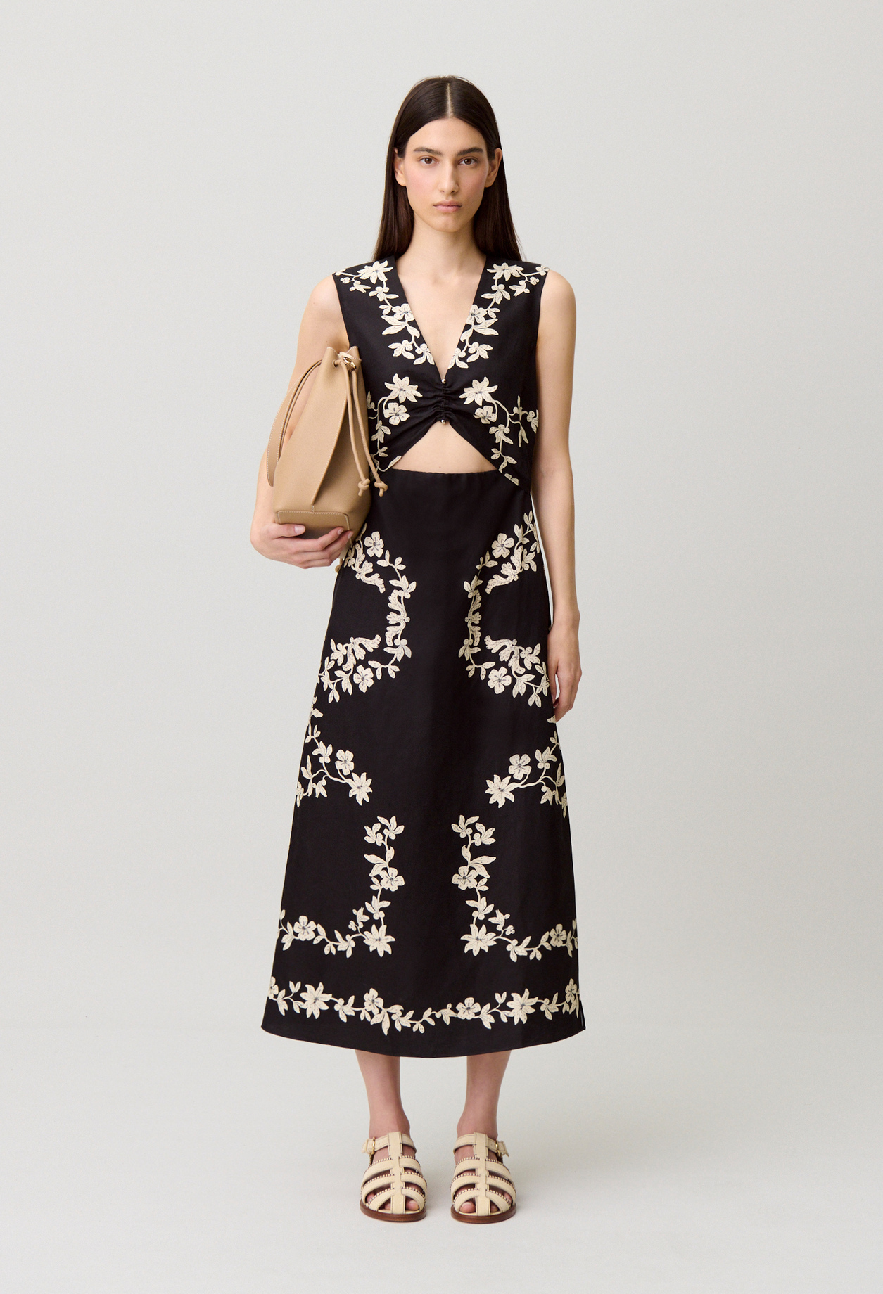 Midikleid mit Blumenmuster Damen - Dunkler print - Claudie Pierlot