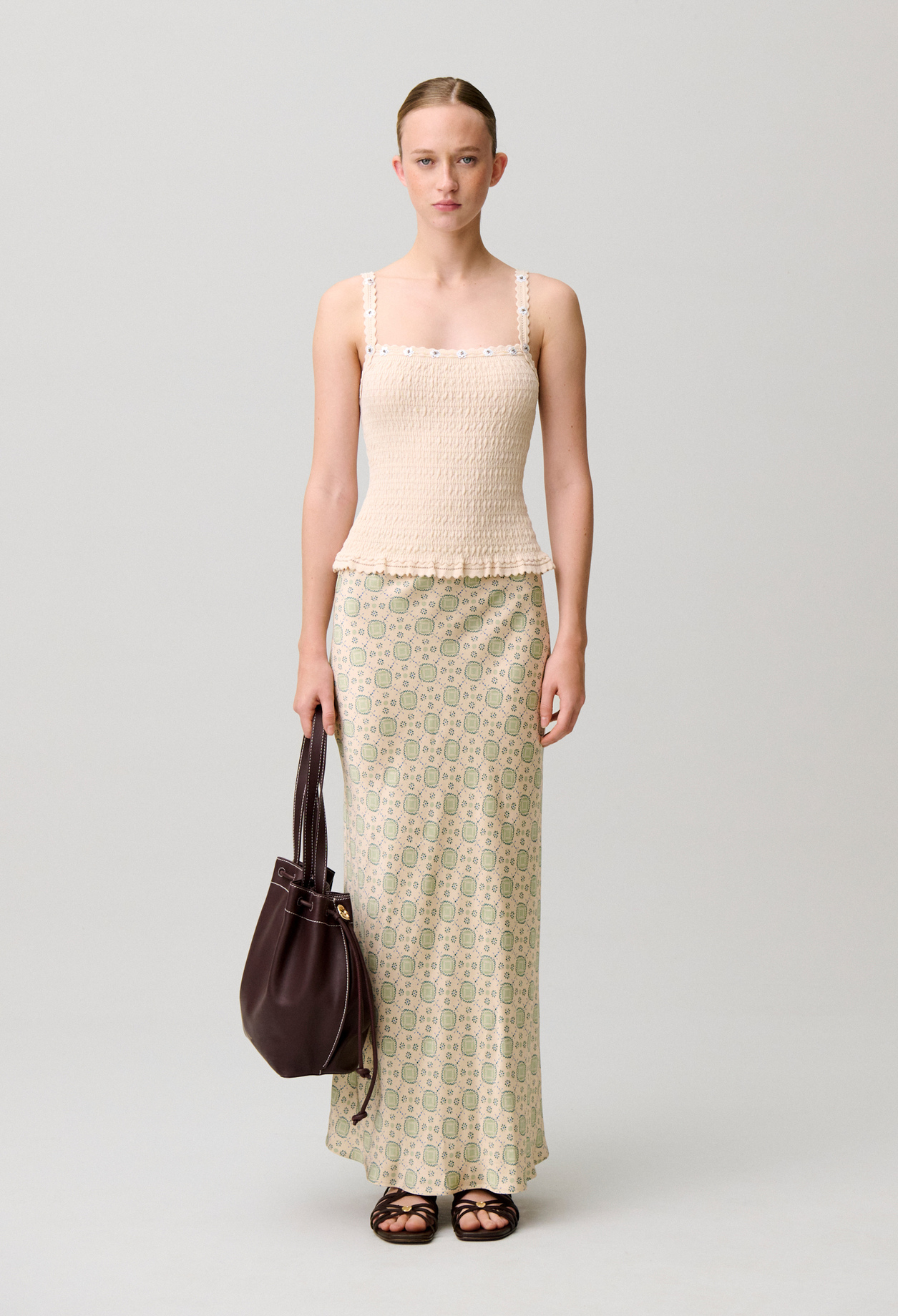 Fließender bedruckter Rock Damen - Heller print - Claudie Pierlot