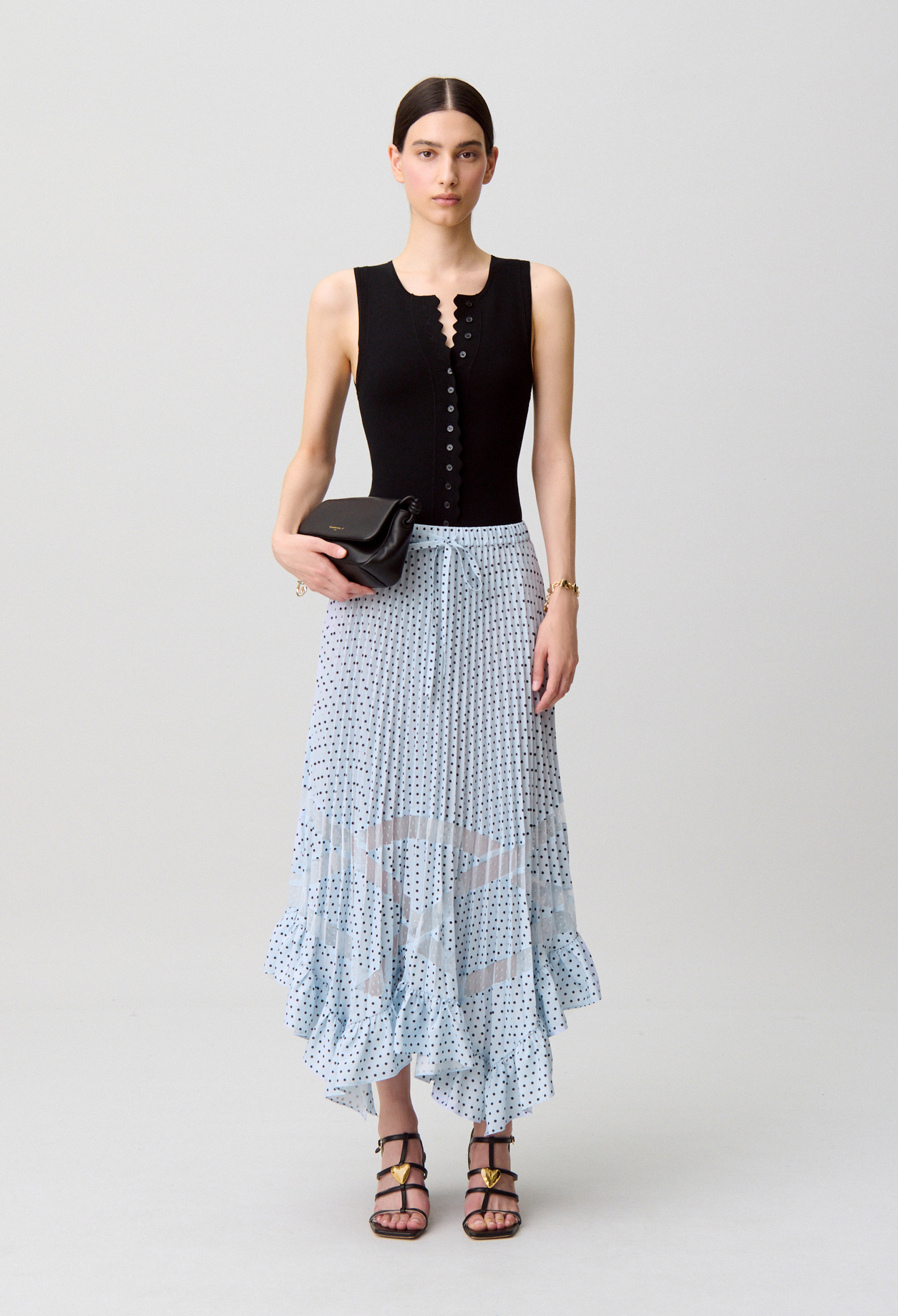 Midi-Rock aus Spitze Damen - Heller print - Claudie Pierlot
