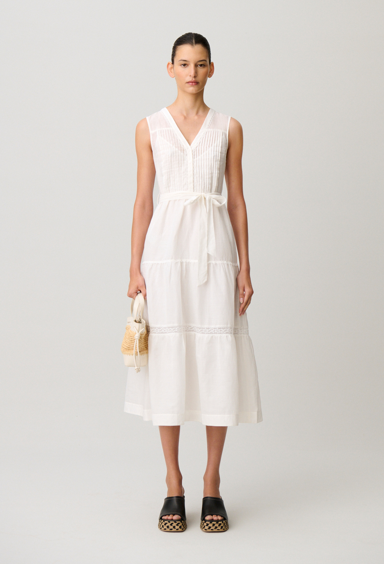 Fließendes Maxikleid Damen - Cremefarbene - Claudie Pierlot