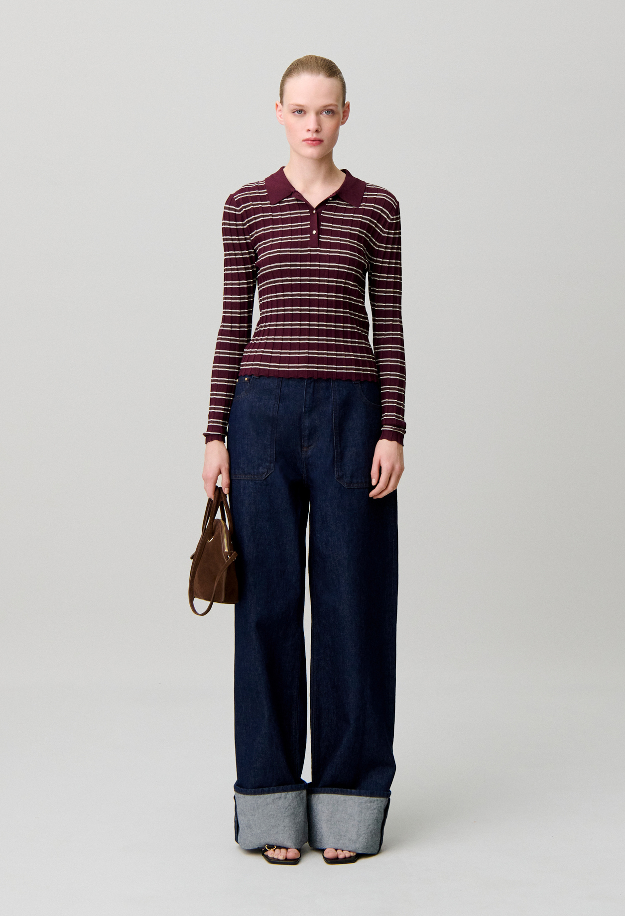 Bunt gestreifter Strickpullover Damen - Mehrfarbig - Claudie Pierlot